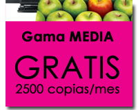 Alquiler y Renting de FOTOCOPIADORAS Y COPIADORAS en Madrid. Gama MEDIA GRATIS 2500 copias/mes